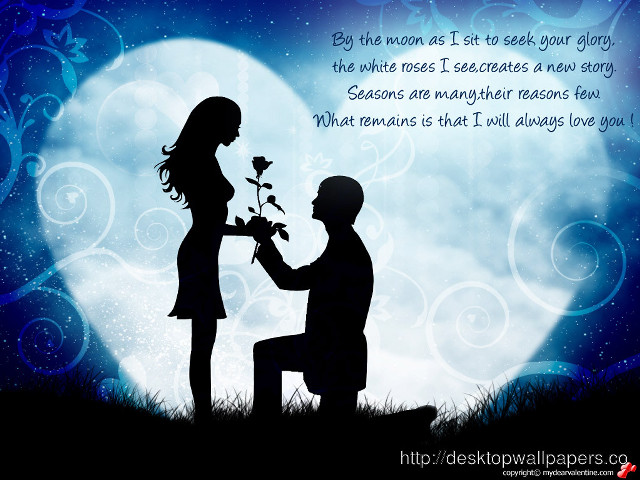 Man kneeling woman rose full free wallpaper - medium preview image