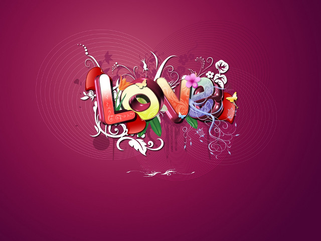 Love flower swirls wallpaper design free wallpaper for desktop - medium preview image
