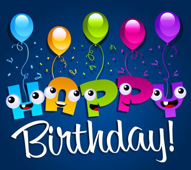Happy birthday card balloons confetti free wallpaper - medium preview image