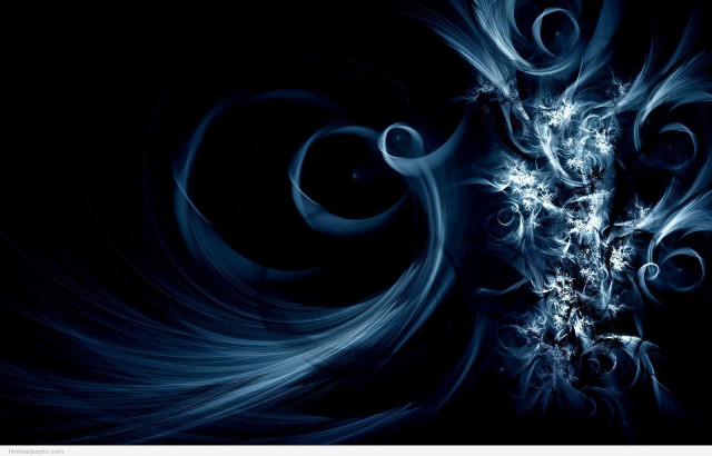 Blue abstract background swirls bubbles free wallpaper - medium preview image