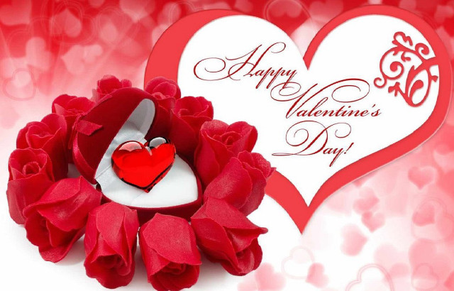 Red rose heart happy valentines free wallpaper - medium preview image