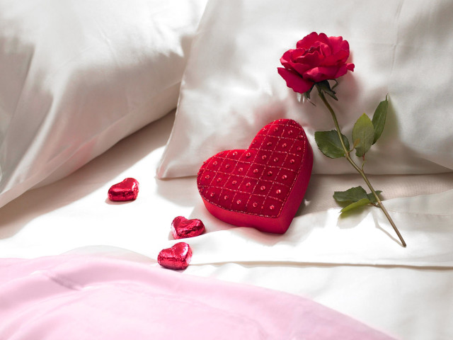 Heart shaped pillow rose hearts free wallpaper - medium preview image