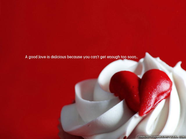 Cupcake heart red background love free wallpaper - medium preview image