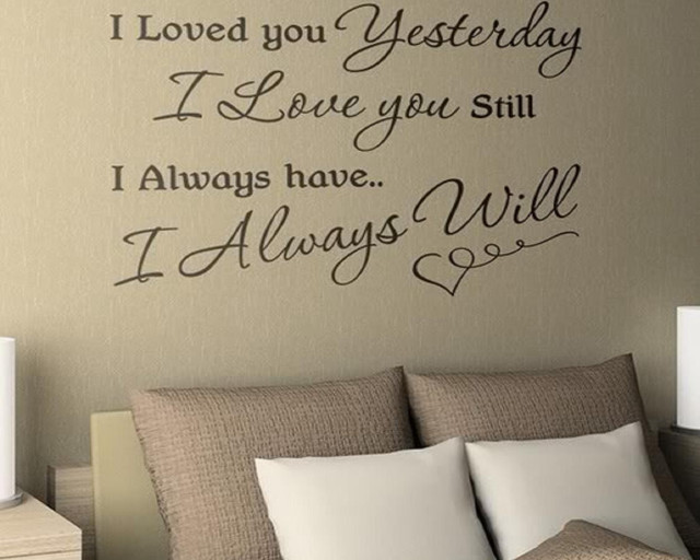 Bedroom quote love wall decor free wallpaper - medium preview image