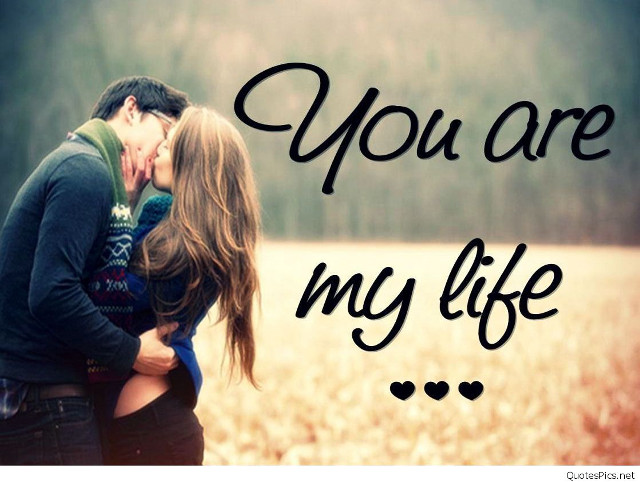 Couple kissing field message written free wallpaper - medium preview image