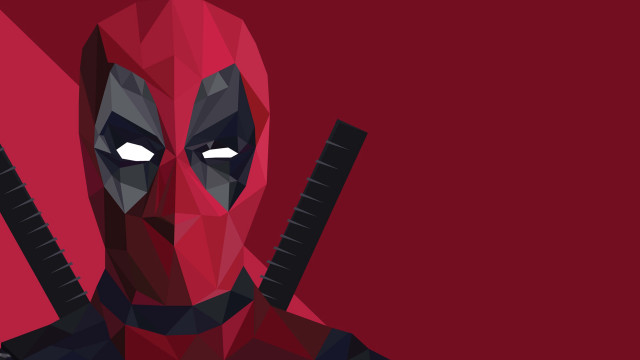 Deadpool character guns red background free wallpaper - medium preview image