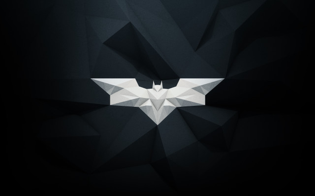 Dark background white bat symbol free wallpaper - medium preview image