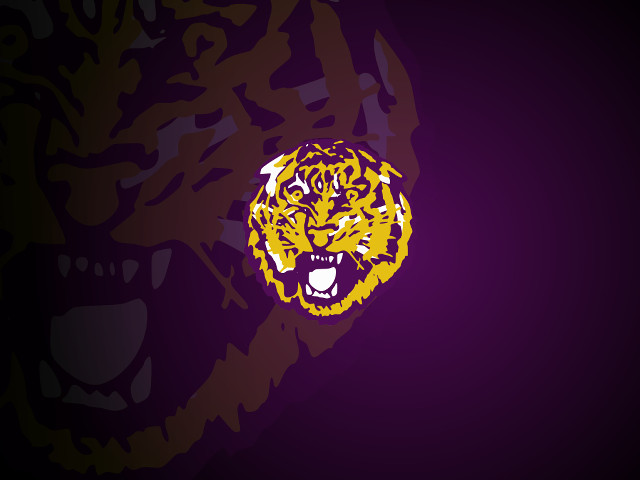 Tiger head purple background yellow free wallpaper - medium preview image