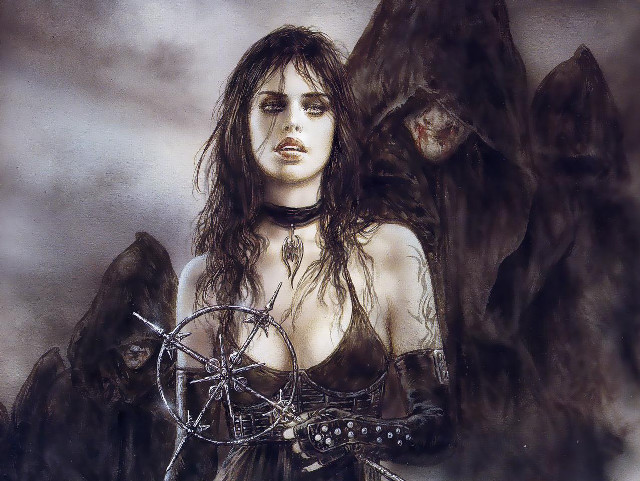 Demon woman circular object gothic free wallpaper - medium preview image
