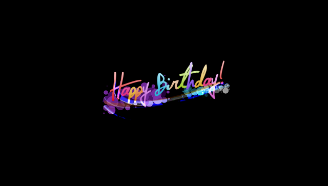 Happy birthday sign colorful lights free wallpaper - medium preview image