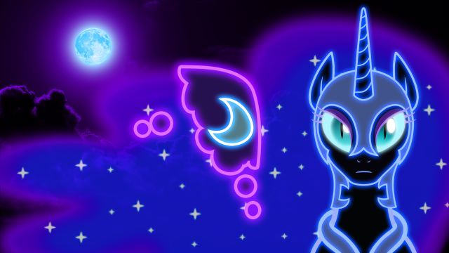 Unicorn moon stars cartoon night free wallpaper - medium preview image