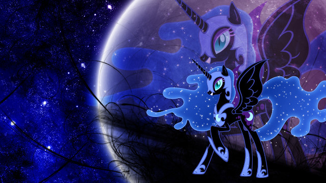 Cartoon pony blue tail purple free wallpaper - medium preview image
