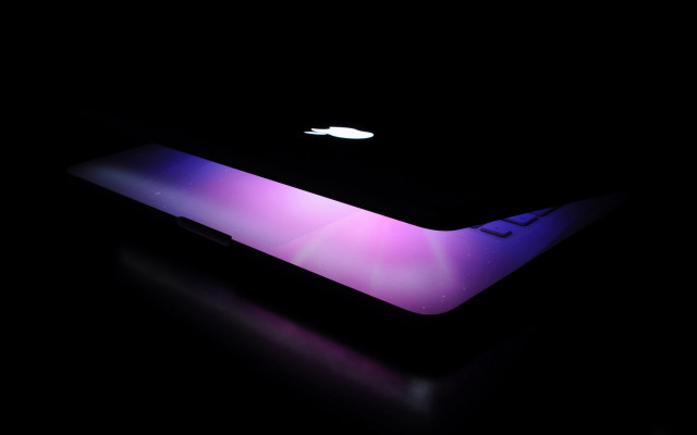 Laptop closeup dark light black free wallpaper for desktop - medium preview image