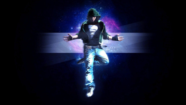 Man hoodie floating arms outstretched free wallpaper - medium preview image