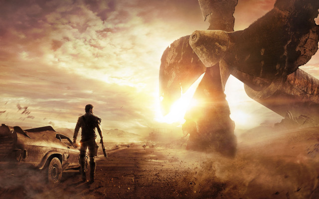 Man car desert dinosaur background #2 free wallpaper - medium preview image