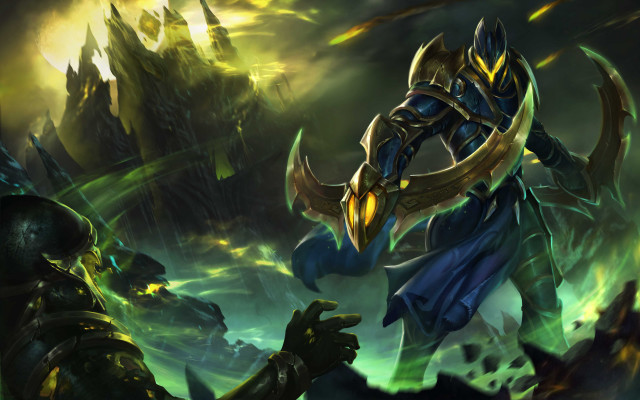 Man blue suit sword demon #2 free wallpaper - medium preview image