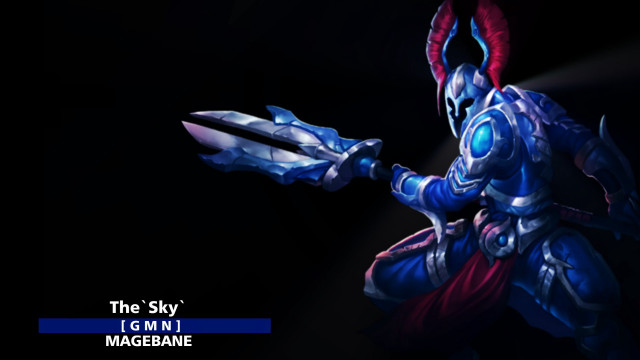 Man blue suit sword glowing #2 free wallpaper - medium preview image