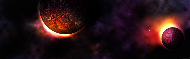 Planets bright light dark background free wallpaper - medium preview image