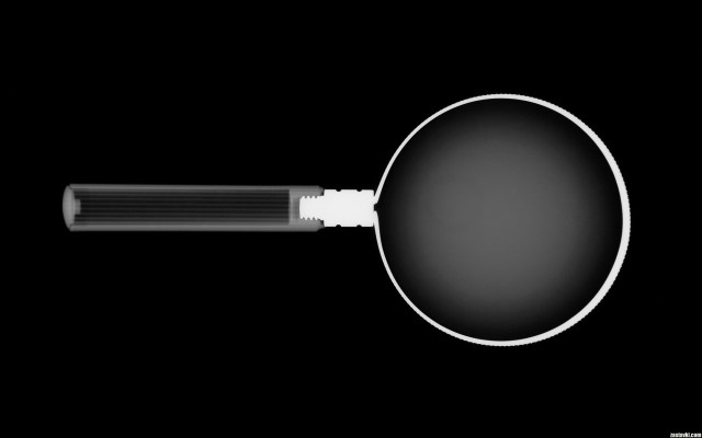 Magnifying glass black background white free wallpaper - medium preview image