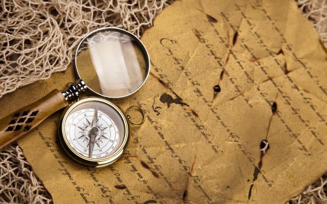Compass magnifyingglass paper aldusmanutius steampunk free wallpaper - medium preview image