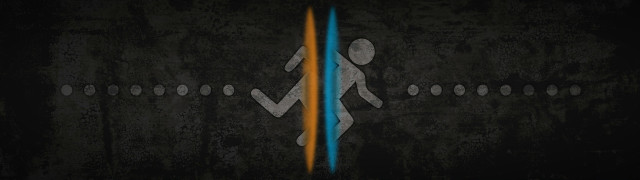 Black wall blue orange stripe free wallpaper - medium preview image