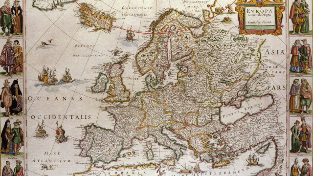 Europe map major cities towns free wallpaper - medium preview image
