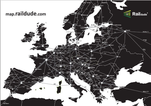 Europe map major cities roads free wallpaper - medium preview image
