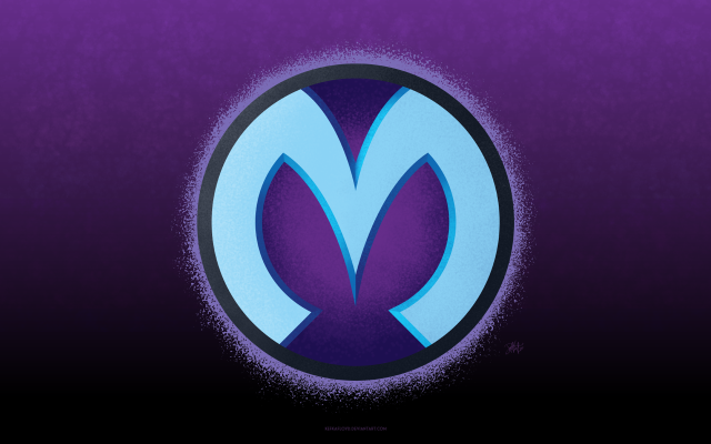 Blue purple logo black background free wallpaper - medium preview image