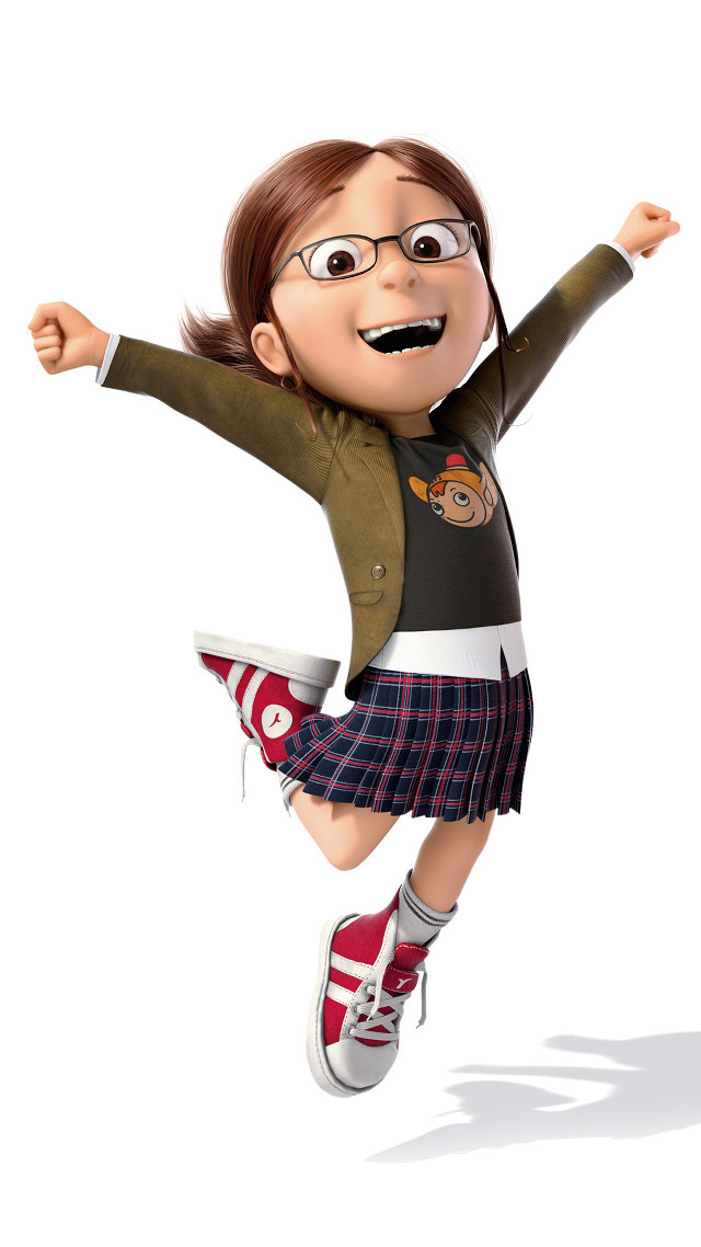 Cartoon girl jumping red shoes free wallpaper - medium preview image
