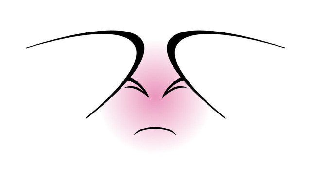 Pink black face outline background free wallpaper - medium preview image