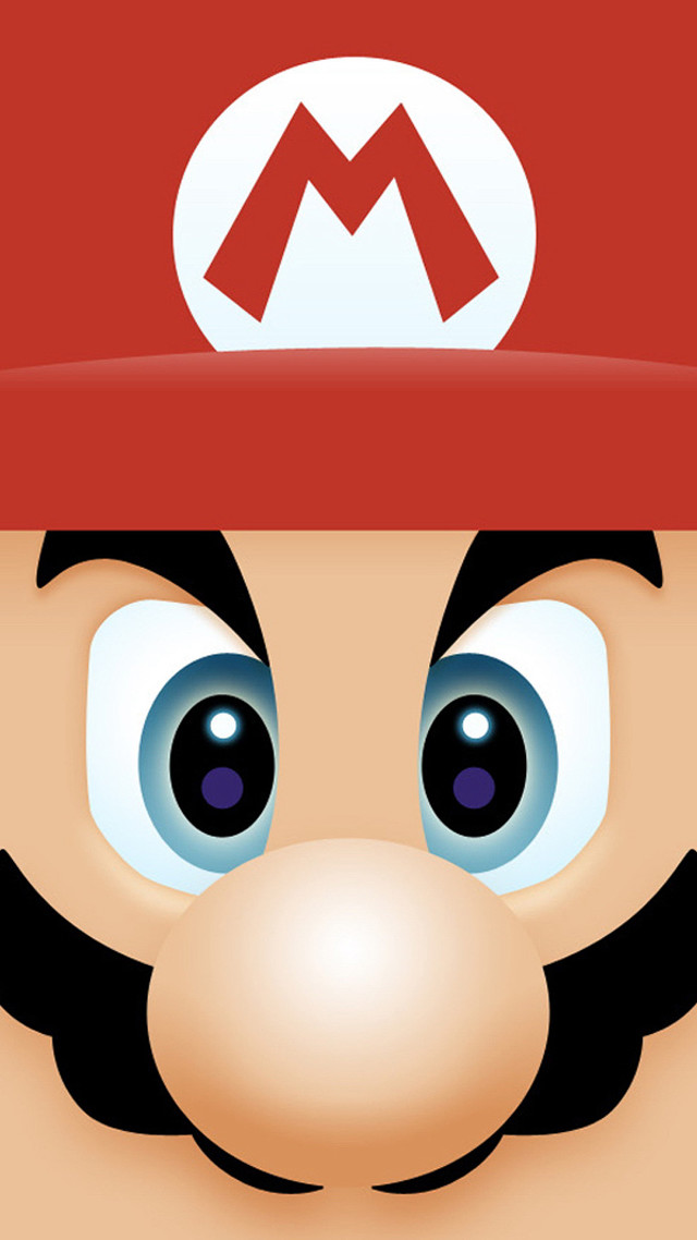 Mario mushroom face red hat free wallpaper - medium preview image