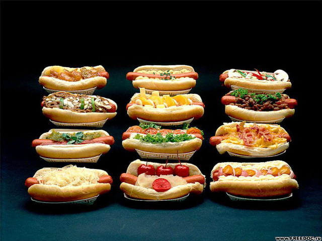 Hot dogs with toppings on #2 free wallpaper - medium preview image