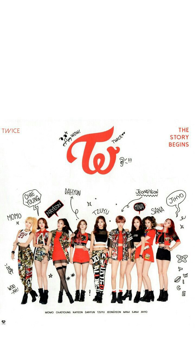 Girls group white background red free wallpaper - medium preview image