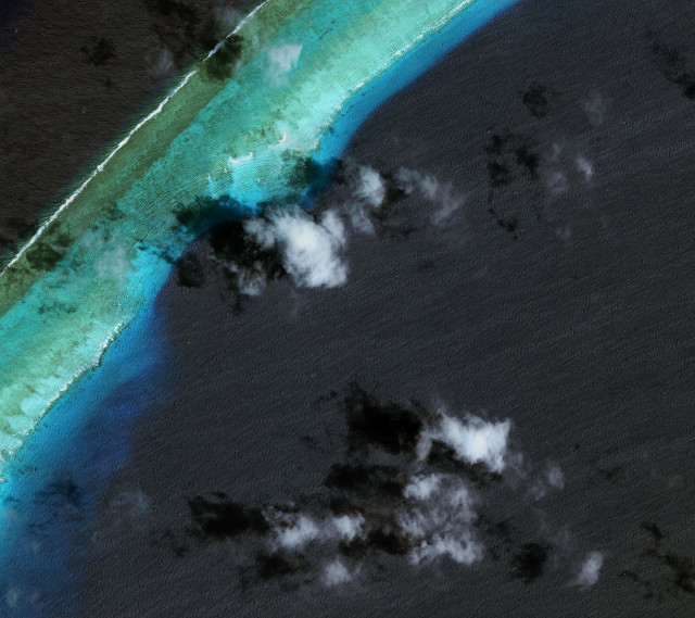 Plane flying water clouds blue free wallpaper - medium preview image
