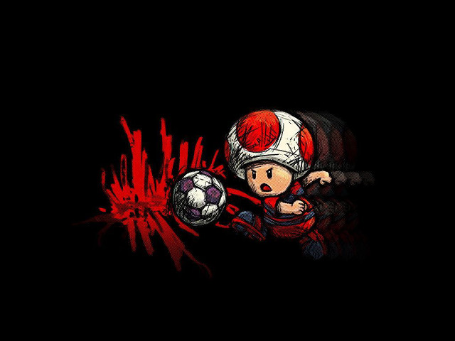 Cartoon character soccer ball red free wallpaper - medium preview image