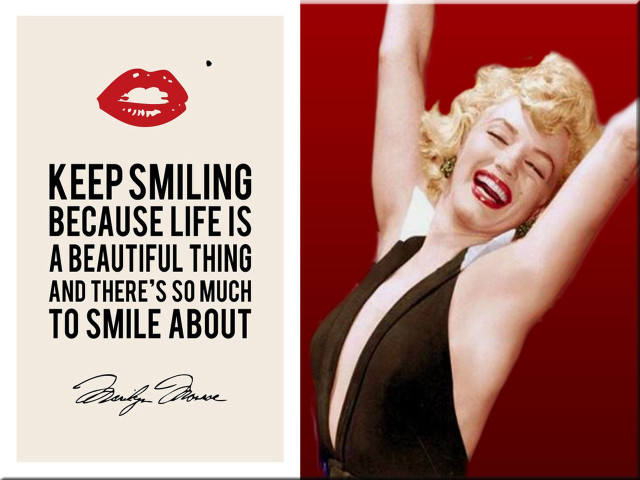 Marilyn monroe quote smile beauty #3 free wallpaper - medium preview image