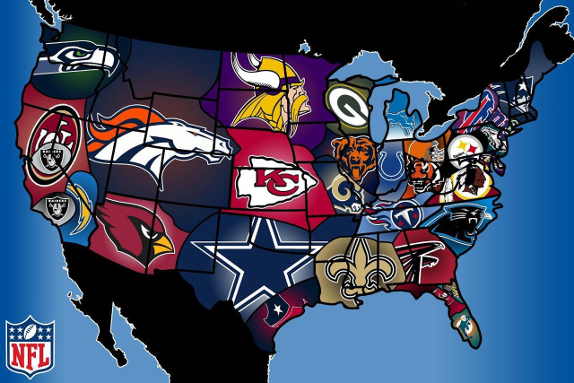 Nfl teams united states map free wallpaper - medium preview image
