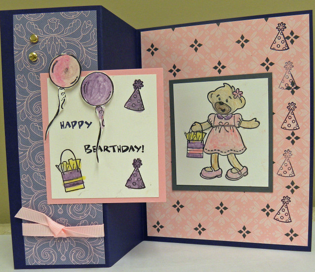 Birthday card bear cake balloon free wallpaper - medium preview image