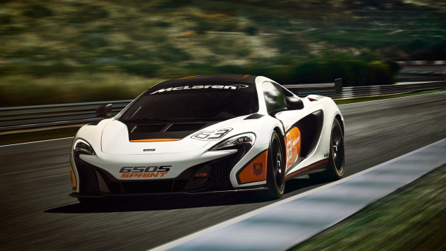 White orange sports car race free wallpaper - medium preview image