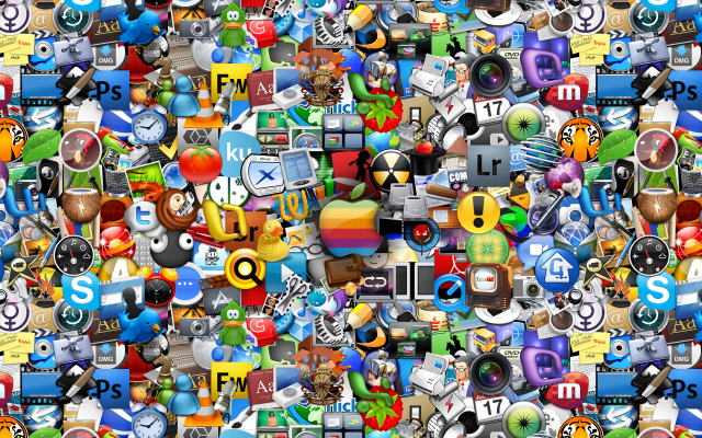 Computer icons pile colorful wallpaper free wallpaper - medium preview image