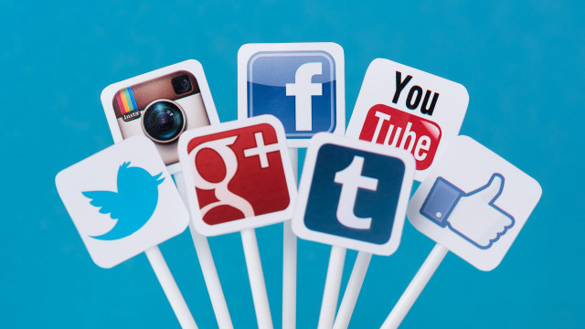 Social media stickers stacked on free wallpaper - medium preview image