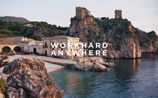 Building cliff water work hard free wallpaper - medium preview image