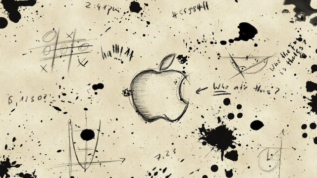 Apple drawing ink splatters ink free wallpaper - medium preview image