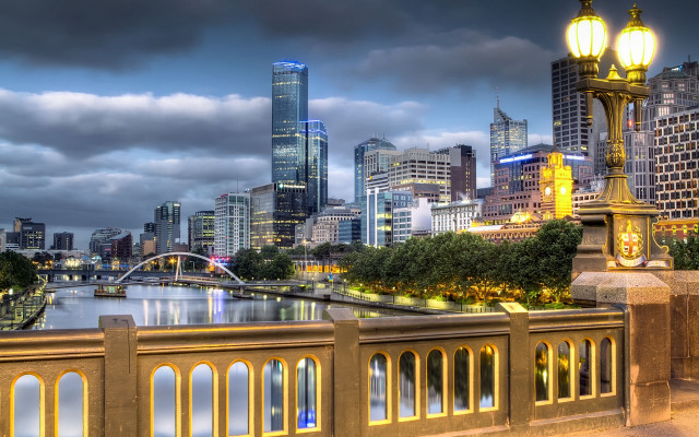 Tokyo skyline bridge river night #4 free wallpaper - medium preview image
