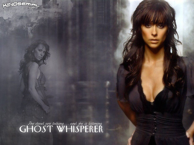 Woman black dress posing ghost free wallpaper - medium preview image