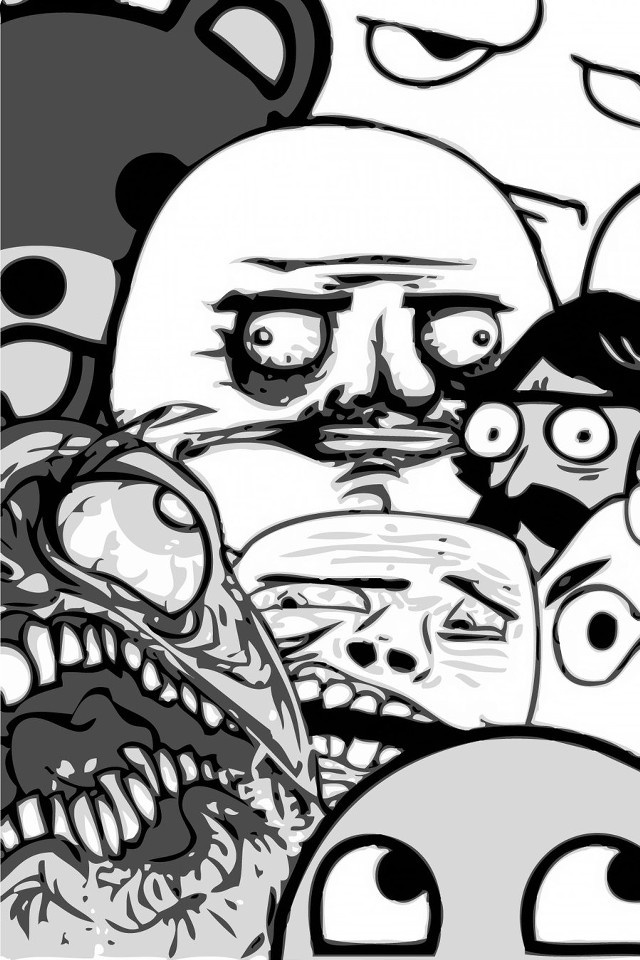 Cartoon faces expressions funny smiley #2 free wallpaper - medium preview image