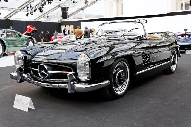 Black mercedes sports car show free wallpaper - medium preview image