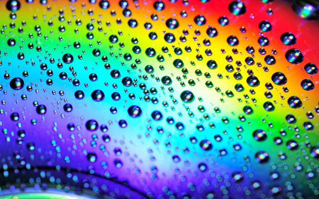 Rainbow colored background water droplets free wallpaper - medium preview image