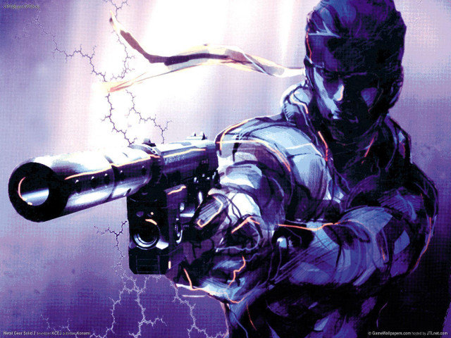 Man holding gun lightning background free wallpaper - medium preview image