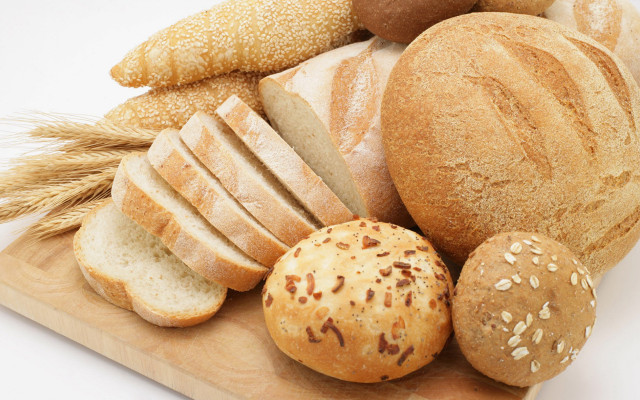 Breads rolls cutting board white free wallpaper - medium preview image